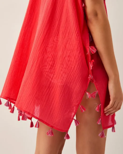 Monsoon Katie Embroidered Tassel Kaftan