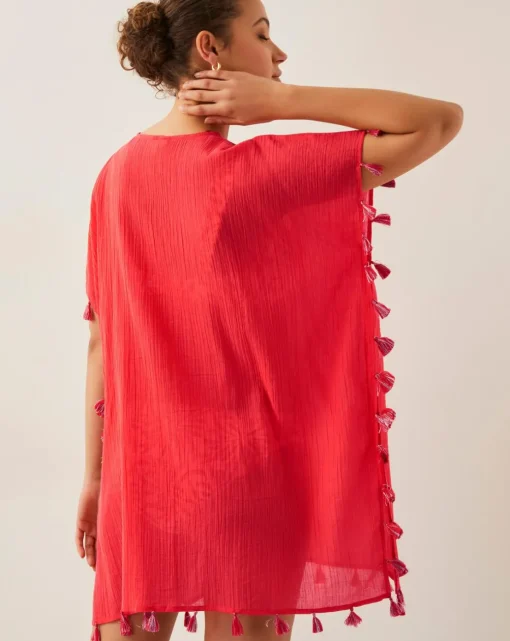 Monsoon Katie Embroidered Tassel Kaftan