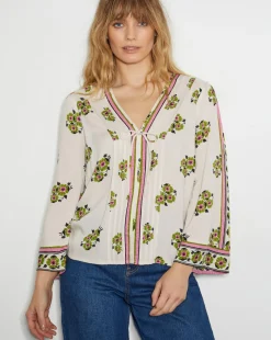 Monsoon Louisa V-Neck Floral Print Blouse