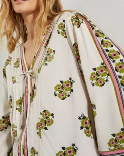 Monsoon Louisa V-Neck Floral Print Blouse
