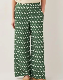 Monsoon Maren Geometric Print Wide Leg Trousers