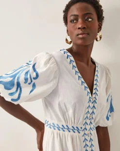 Monsoon Maria Embroidered Midi Dress