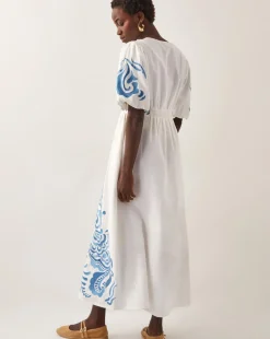 Monsoon Maria Embroidered Midi Dress
