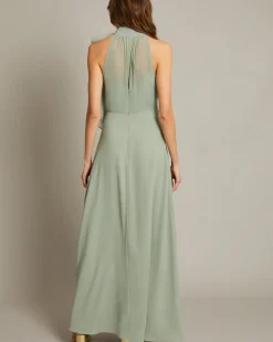 Monsoon Monika Halter Chiffon Maxi Dress