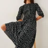 Monsoon Orielle Print Jersey Midi Dress