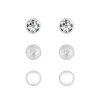 Mood Silver Crystal 3 Pack Stud Earrings