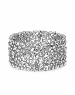 Mood Silver Crystal Multi Stone Stretch Bracelet