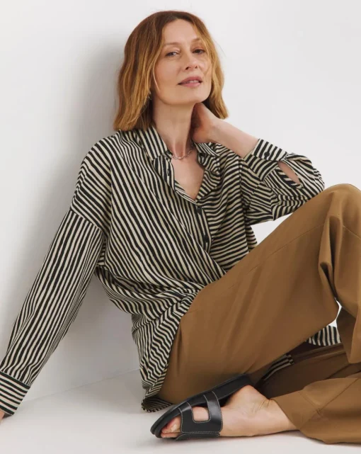 Multi Stripe Oversized Shirt