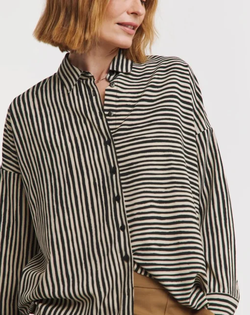 Multi Stripe Oversized Shirt