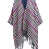 Navy & Pink Dogtooth Cape