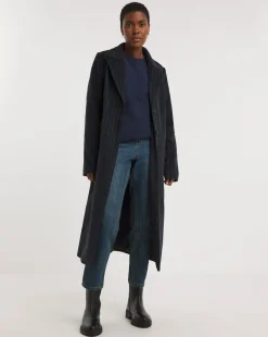 Navy Pin Stripe Coat