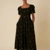 Nobody's Child Aggie Midi Dress Penny Embroidery