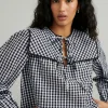 Nobody's Child Gingham Check Birdie Blouse