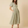 Nobody's Child Green Stripe Starlight Midaxi Dress