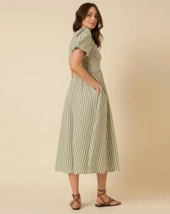 Nobody's Child Green Stripe Starlight Midaxi Dress