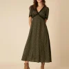 Nobody's Child Khairan Midi Dress Rosebud Black