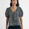 Nobody's Child Leopard Bernadetaa Blouse