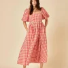 Nobody's Child Nova Midi Dress Red Gingham