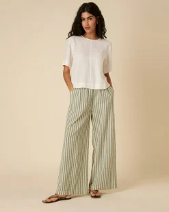 Nobody's Child Parker Green Stripe Trouser