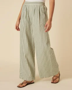 Nobody's Child Parker Green Stripe Trouser