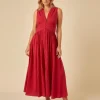 Nobody's Child Sleeveless Starlight Midi Dress Plain