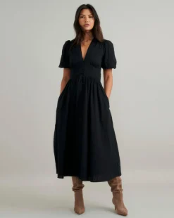 Nobody's Child Starlight Midi Seersucker Dress