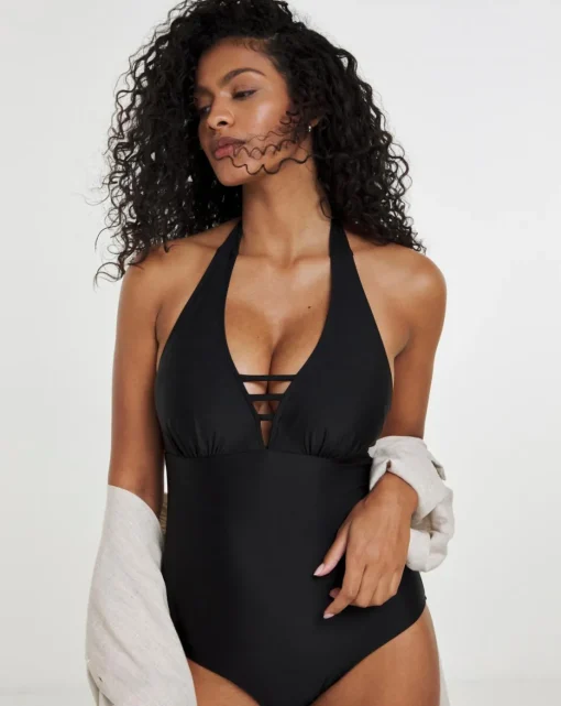 Non Wired Padded Halter Neck Swimsuit
