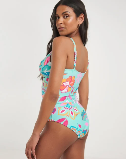 Non Wired Twist Front Swimsuit