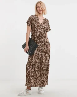 Notch Neck Maxi Dress