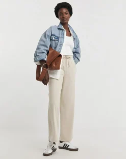 Oatmeal Wide Leg Joggers