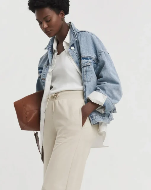 Oatmeal Wide Leg Joggers