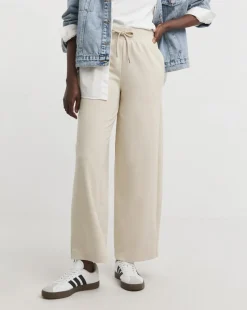 Oatmeal Wide Leg Joggers