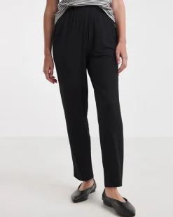2 Pack Black Jersey Tapered Leg Trousers
