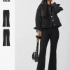 2Pack Black/Black Bootcut Jeggings