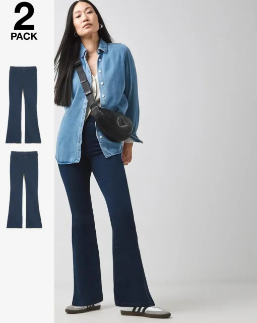 2 Pack Indigo/Indigo Bootcut Jeggings