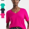 3 Pack V-Neck T-Shirts