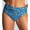 Panache High Waist Bikini Brief Blue Posy Print