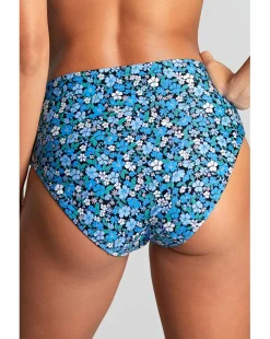 Panache High Waist Bikini Brief Blue Posy Print
