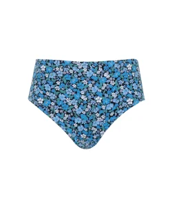 Panache High Waist Bikini Brief Blue Posy Print