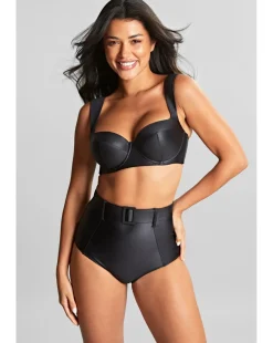 Panache Obsidian High Waist Belted Bikini Bottom