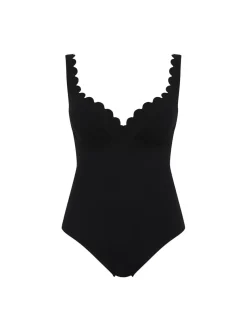 Panache Rita Spirit Scallop Plunge Wired Swimsuit Black