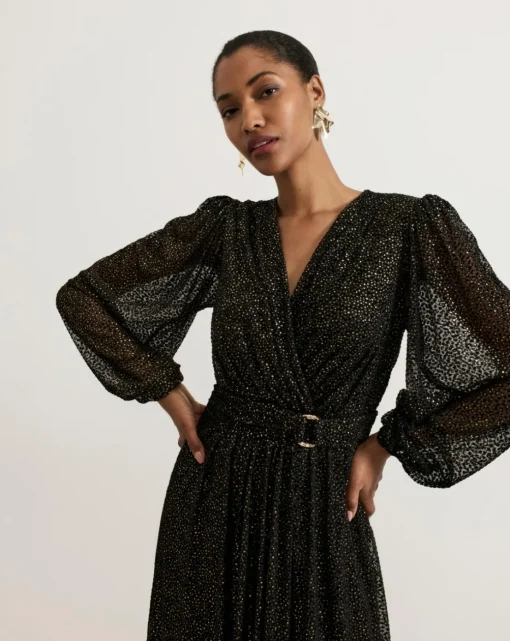 Phase Eight Emre Shimmer Burnout Midi Dress
