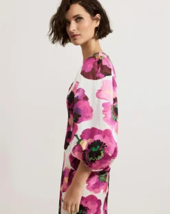 Phase Eight Fiona Floral Puff Sleeve Dress