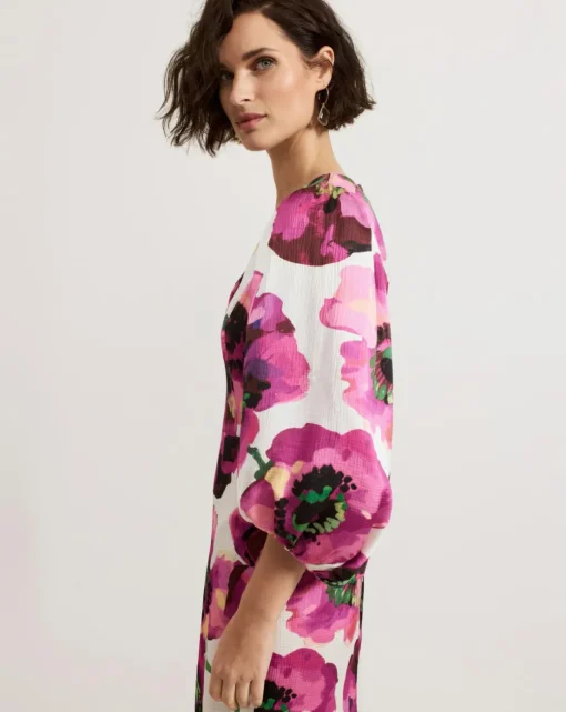 Phase Eight Fiona Floral Puff Sleeve Dress