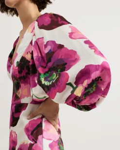 Phase Eight Fiona Floral Puff Sleeve Dress