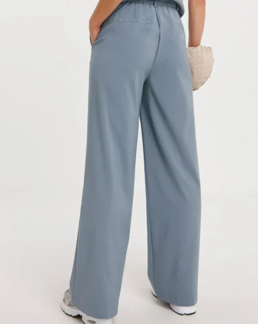 Pleated Wide Leg Trousers