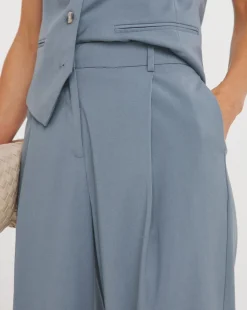 Pleated Wide Leg Trousers