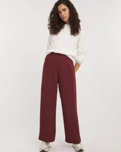 Plum Satin Wide Leg Trouser