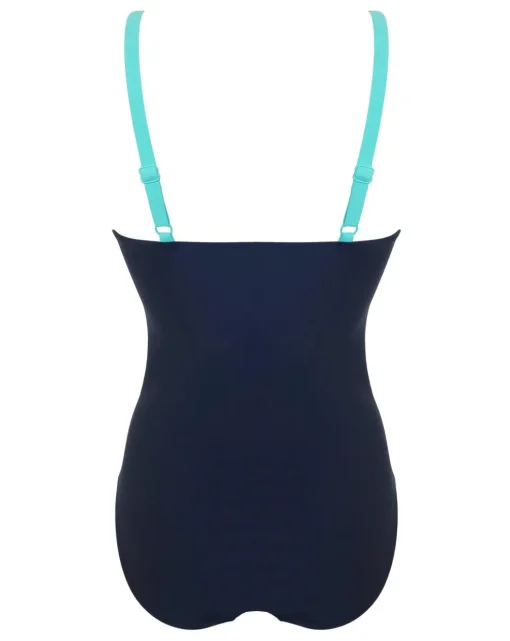 Pour Moi Brighton V Neck Tummy Control Swimsuit Aqua Tropic