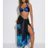 Pour Moi Portofino Chiffon Multiway Sarong Black Floral